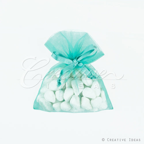 4"X5" Organza Pouch-Dozen (Tropic Blue)
