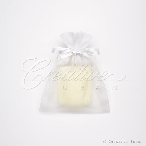 4"X5" Organza Pouch-Dozen (White)