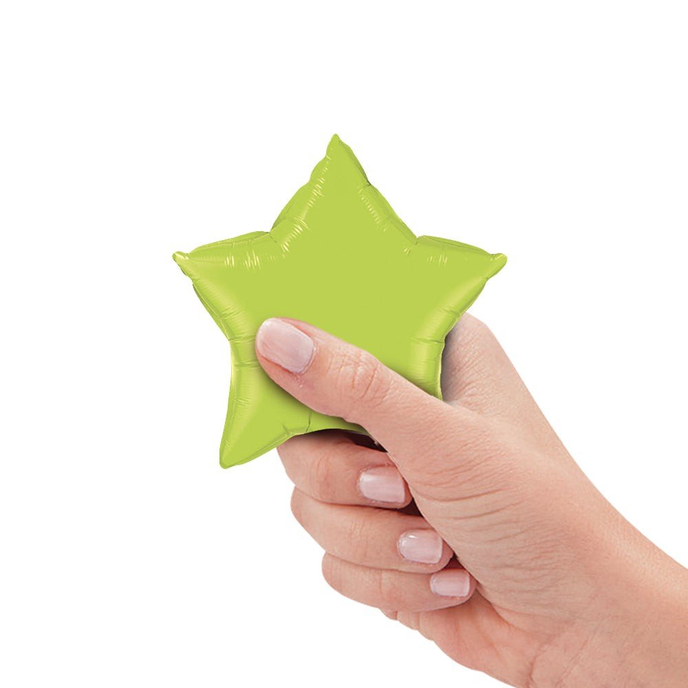 Mini Star Foil Balloon Lime Green