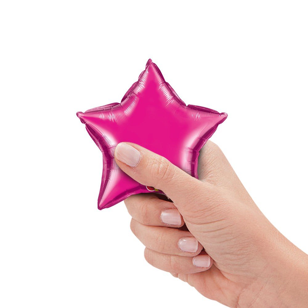 Mini Star Foil Balloon - Magenta