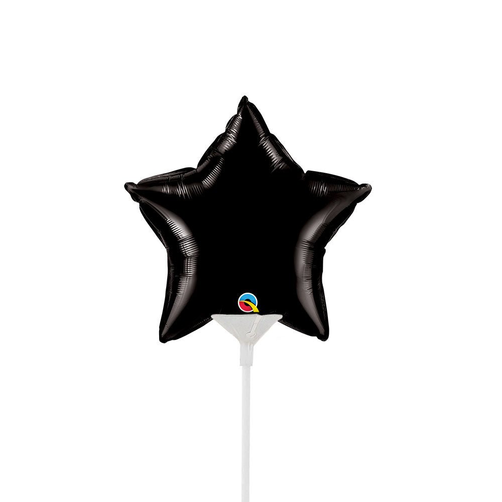 Mini Star Foil Balloon - Onyx Black