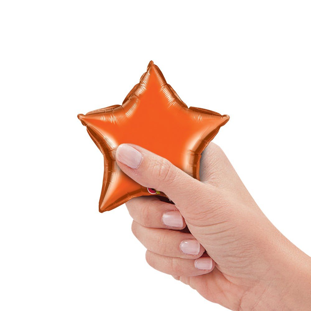 Mini Star Foil Balloon Orange