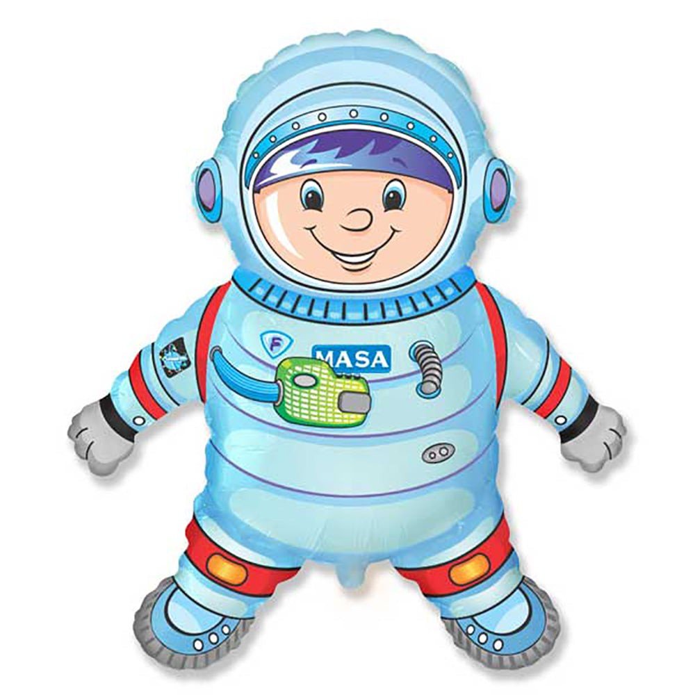 Astronaut Space Boy Blue Foil Balloon