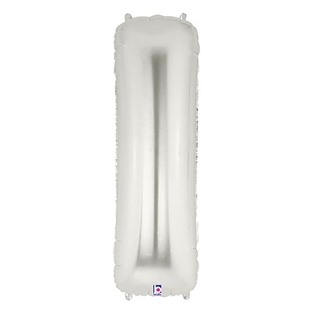 Foil Balloon Letter I Silver Megaloon