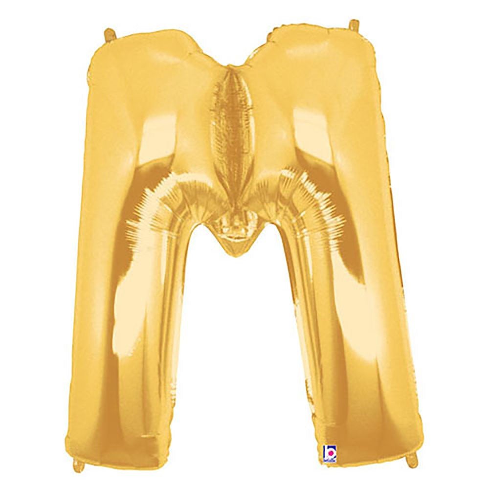 Foil Balloon Letter M Gold Megaloon