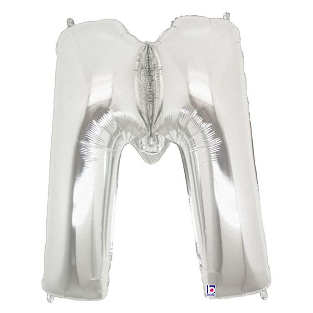 Foil Balloon Letter M Silver Megaloon