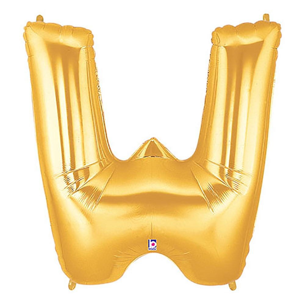 Foil Balloon Letter W Gold Megaloon