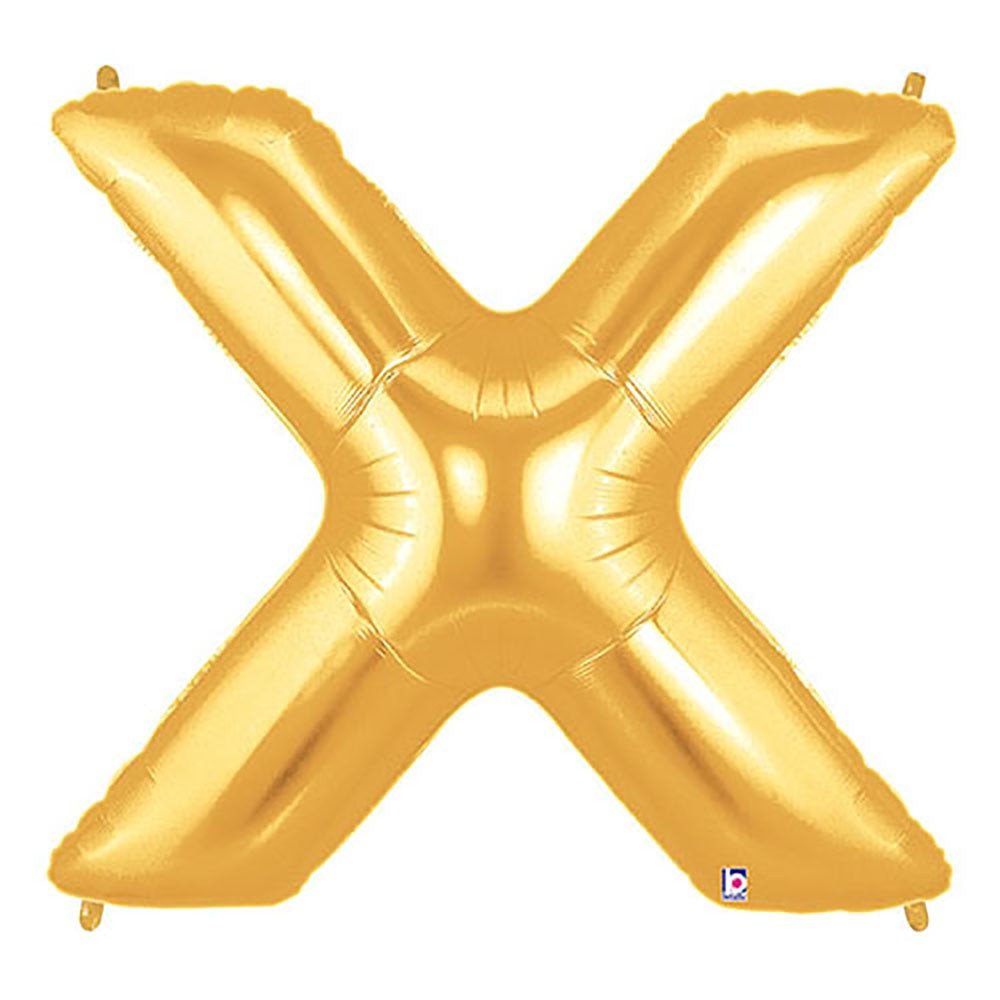 Foil Balloon Letter X Gold Megaloon