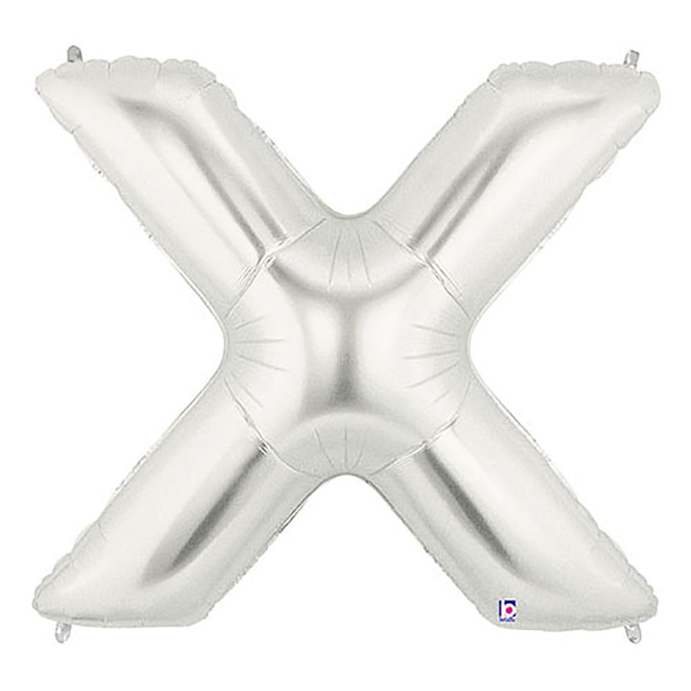 Foil Balloon Letter X Silver Megaloon