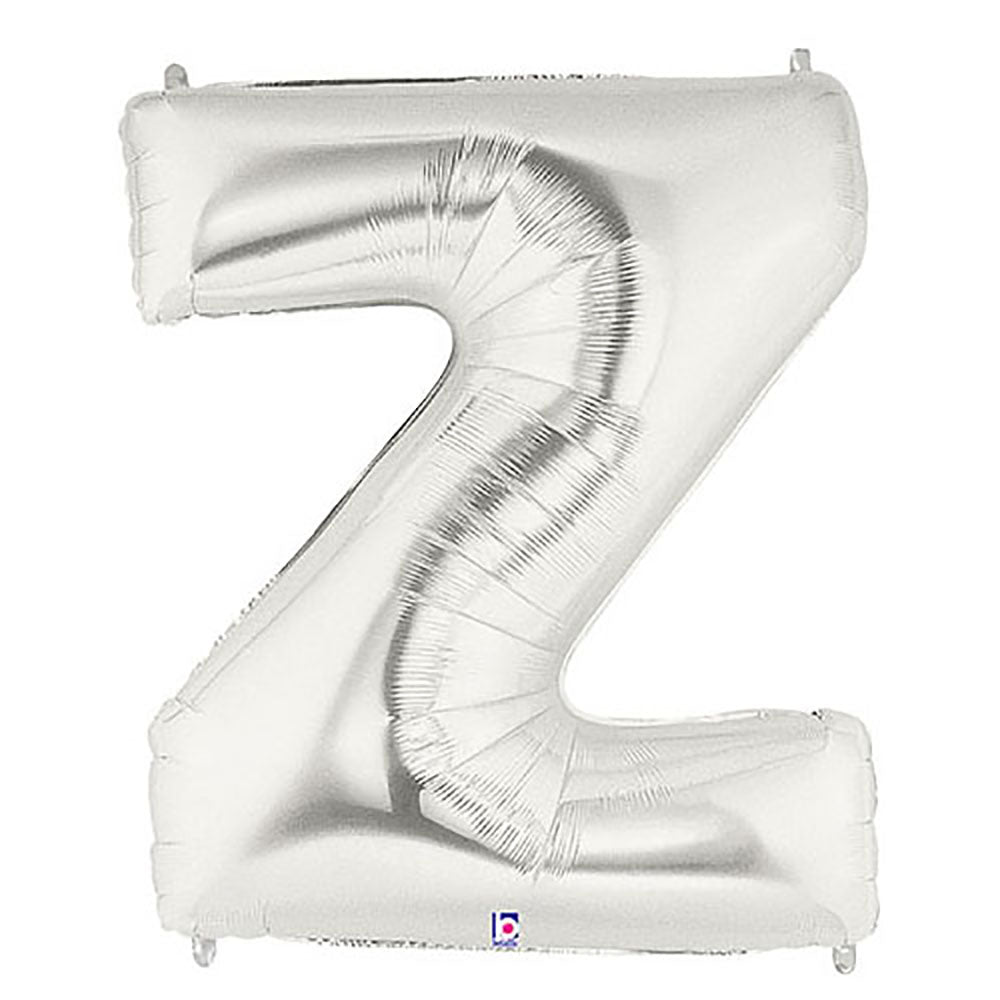 Foil Balloon Letter Z Silver Megaloon