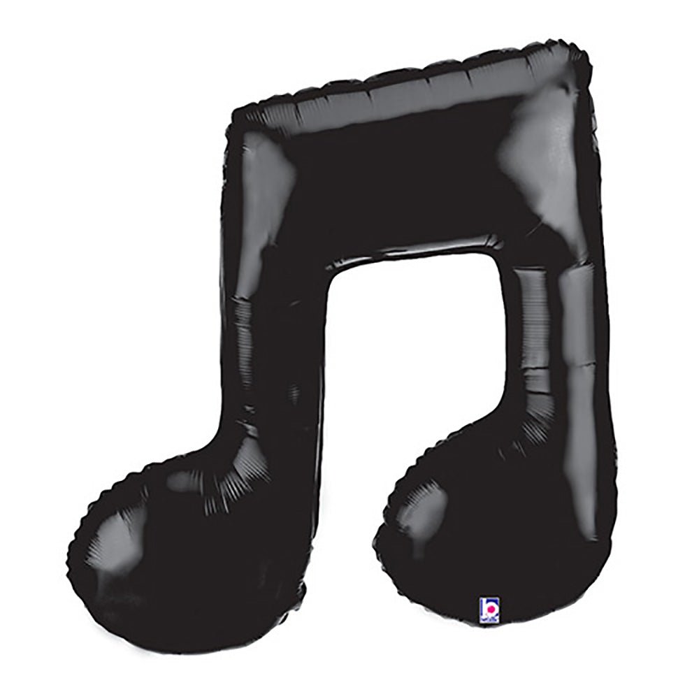 Music Note Foil Balloon Black 40 Inch