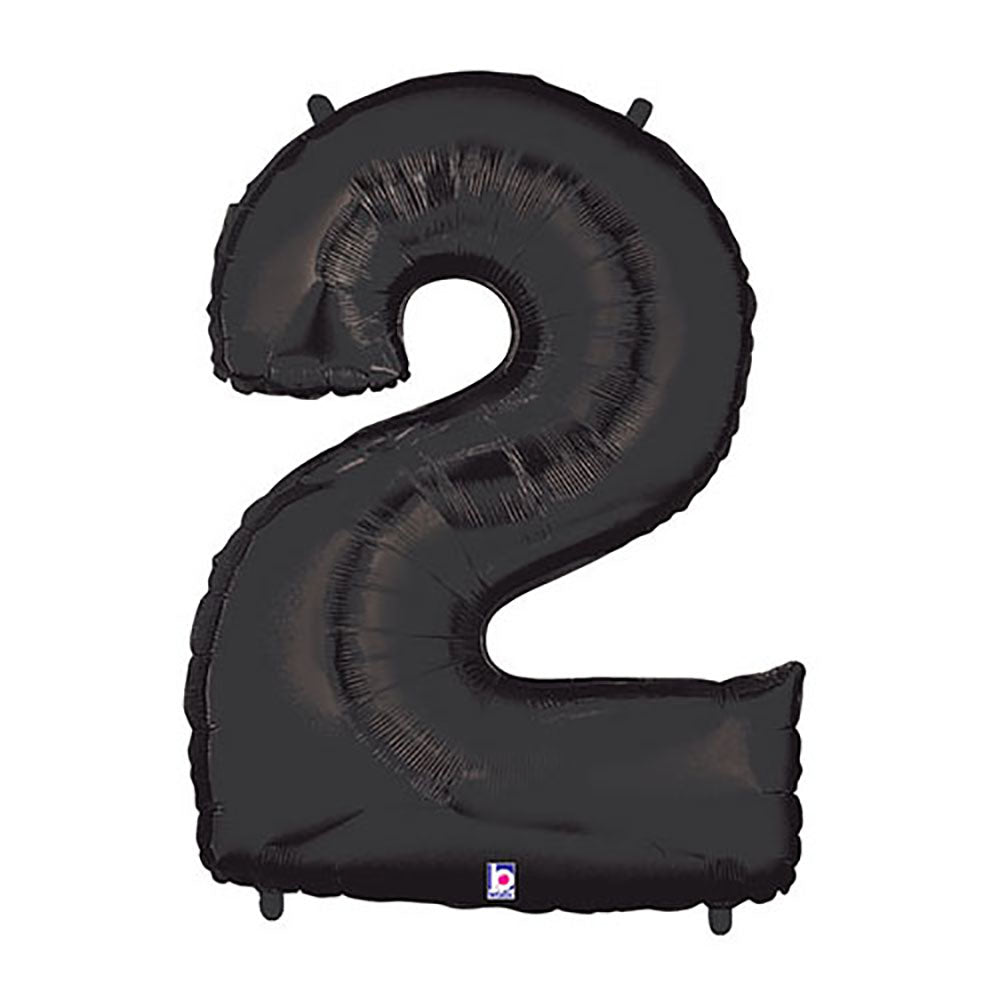 Foil Balloon Number 2 Black Megaloon