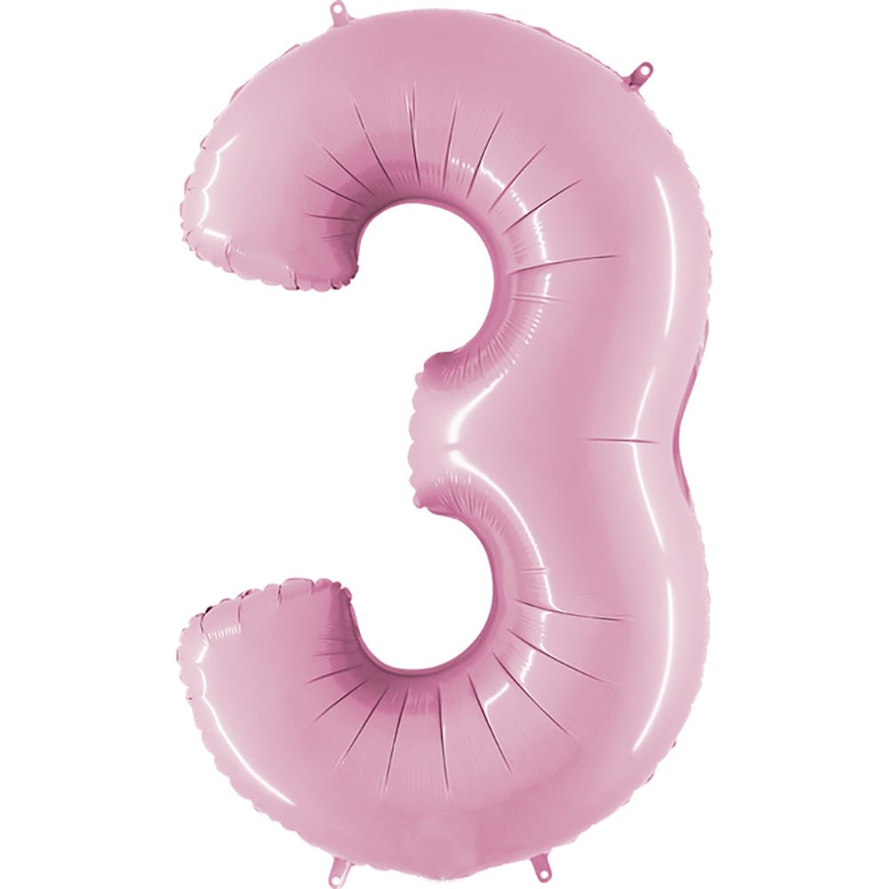 Foil Balloon Number 3 Pink
