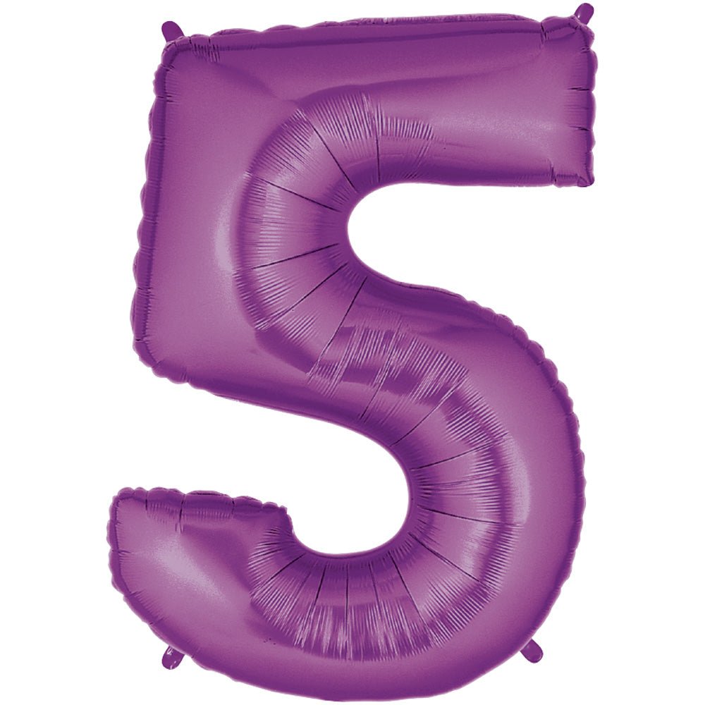 Foil Balloon Number 5 Purple Megaloon