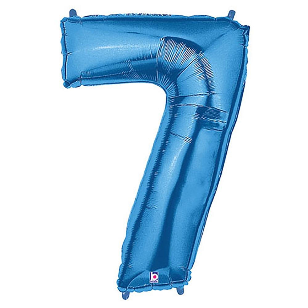 Foil Balloon Number 7 Blue Megaloon