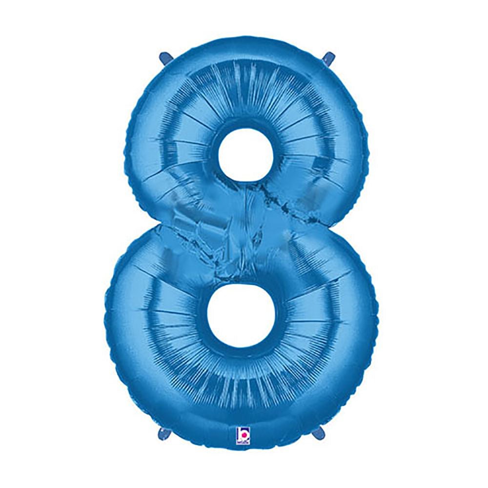Foil Balloon Number 8 Blue Megaloon