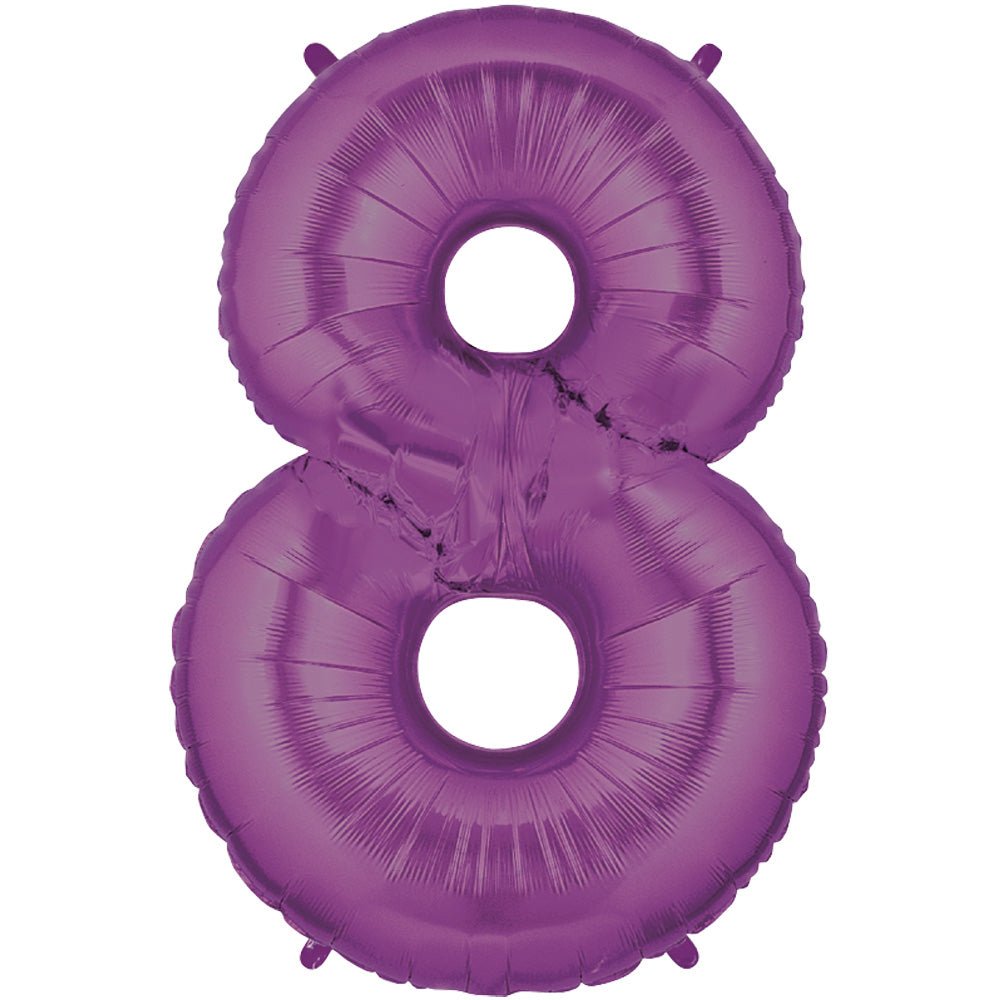 Foil Balloon Number 8 Purple Megaloon