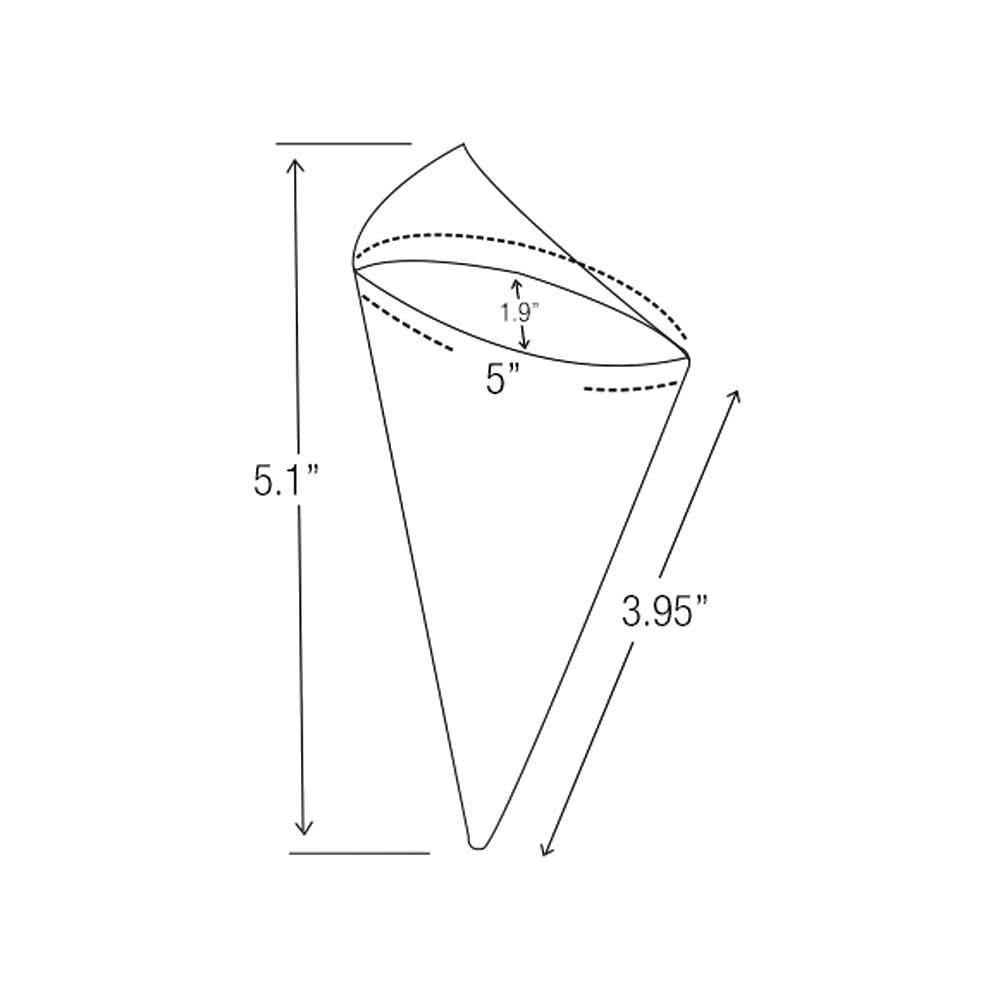 PacknWood 2-Layer Bamboo Leaf Cone, 5.1" - Case of 1000