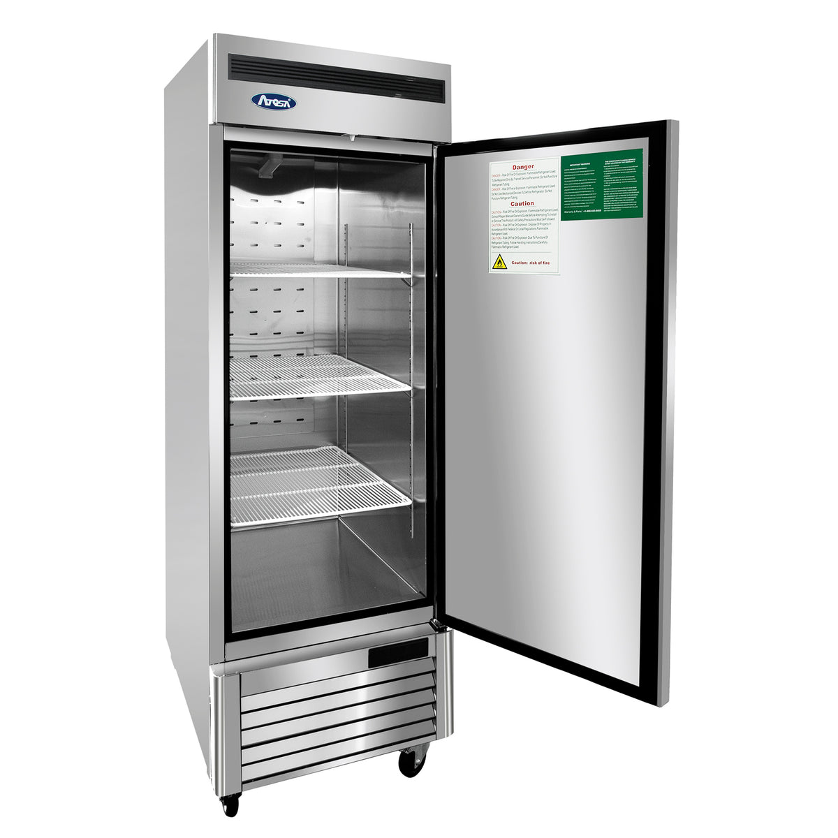 Atosa Reach-In Refrigerator MBF8505GRL, One Section, 27"W, 19.1 cu. ft. - Left Hinge