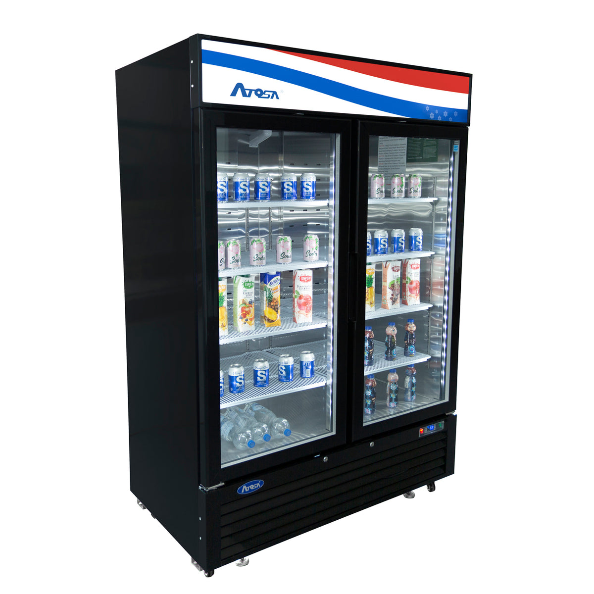 Atosa Two Section Freezer Merchandiser MCF8721ES, 54-2/5"W, 43.8 cu. ft.