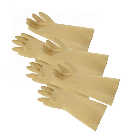Natural Latex Gloves Small Yellow 8.5 x 16" Length