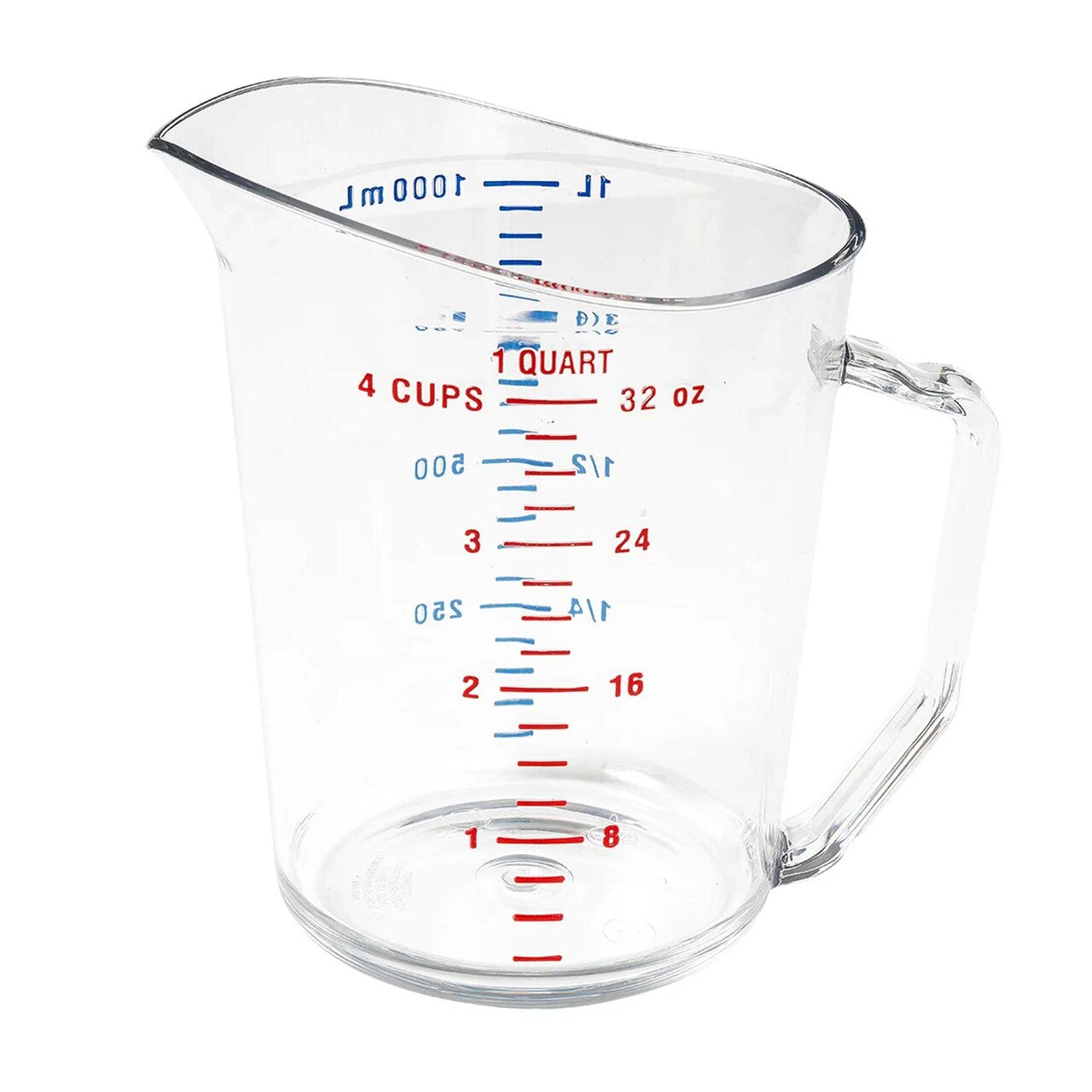 1 qt Measuring Cup Clear Polycarbonate Dual Graduations