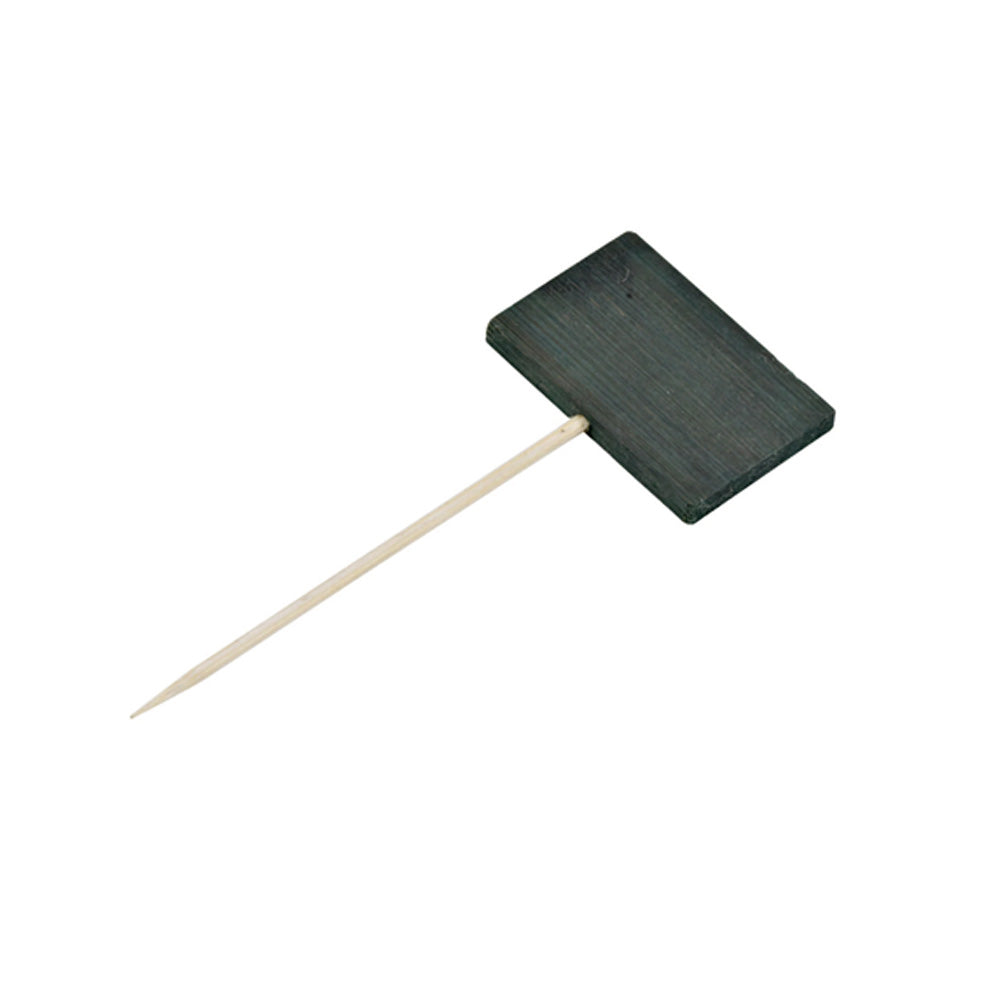 Packnwood TIKON Bamboo Pick with Black End, 3.54" - Pack of 20