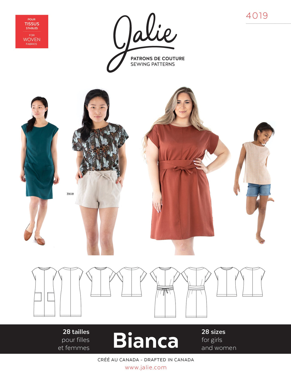 Sewing Pattern Bianca Dress and Top by Jalie