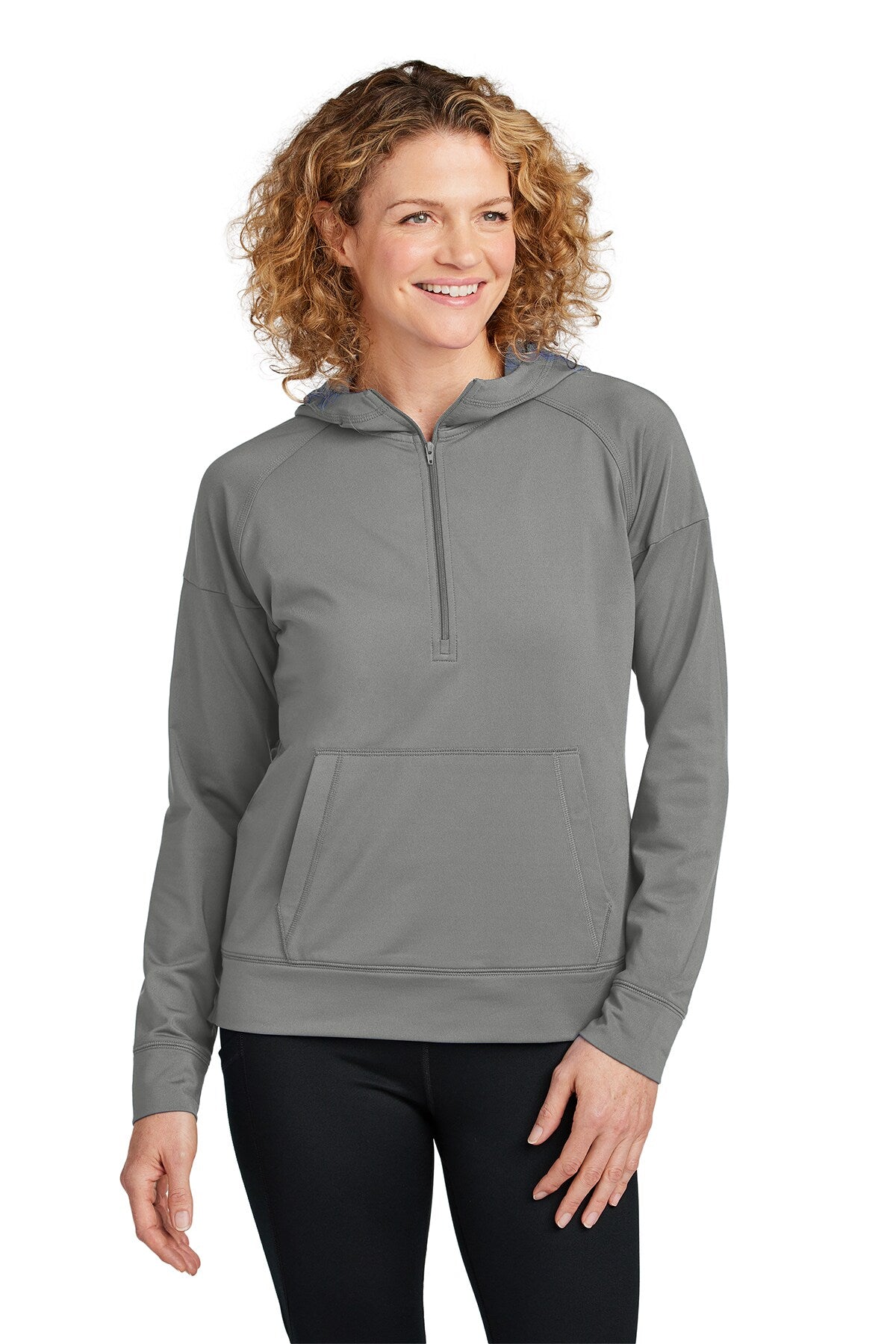 Sport-Tek® Ladies Stretch 1/2-Zip Hoodie