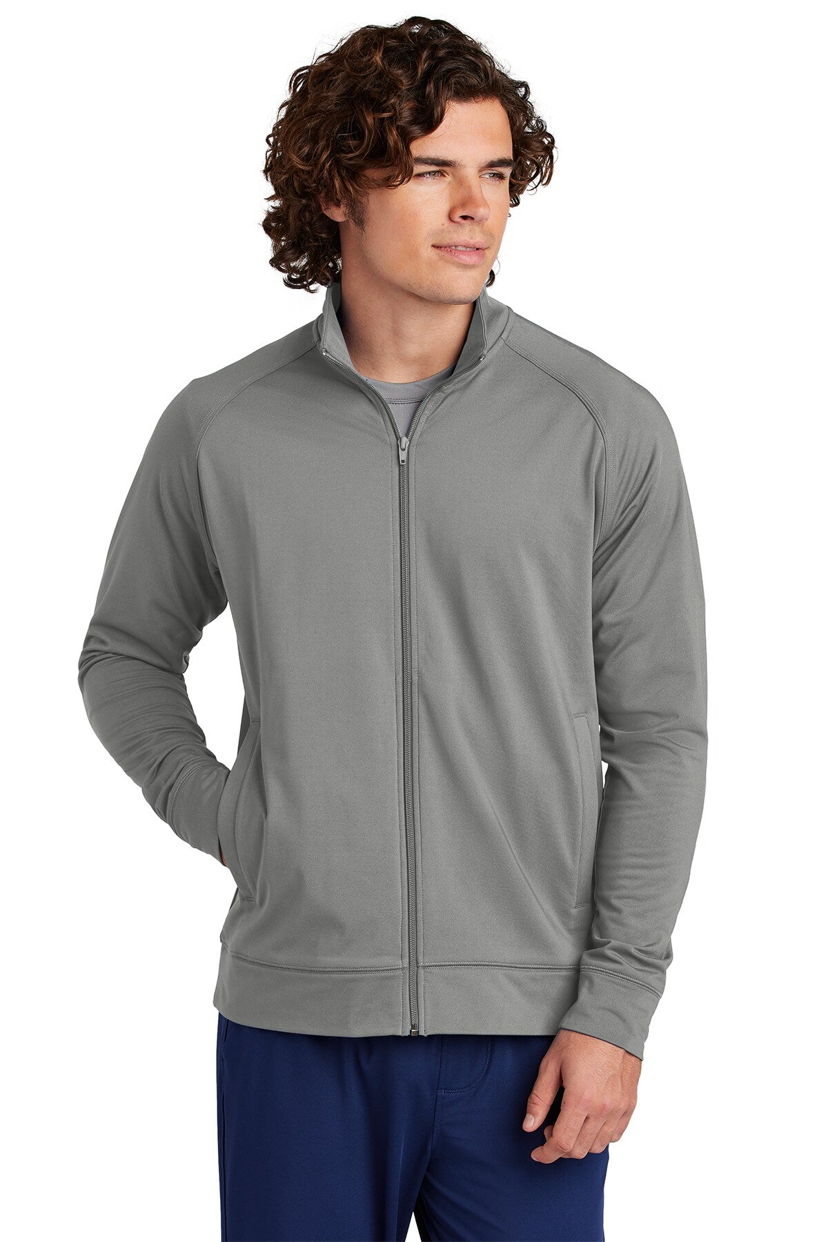Sport-Tek® Stretch Full-Zip Cadet Jacket For Adult