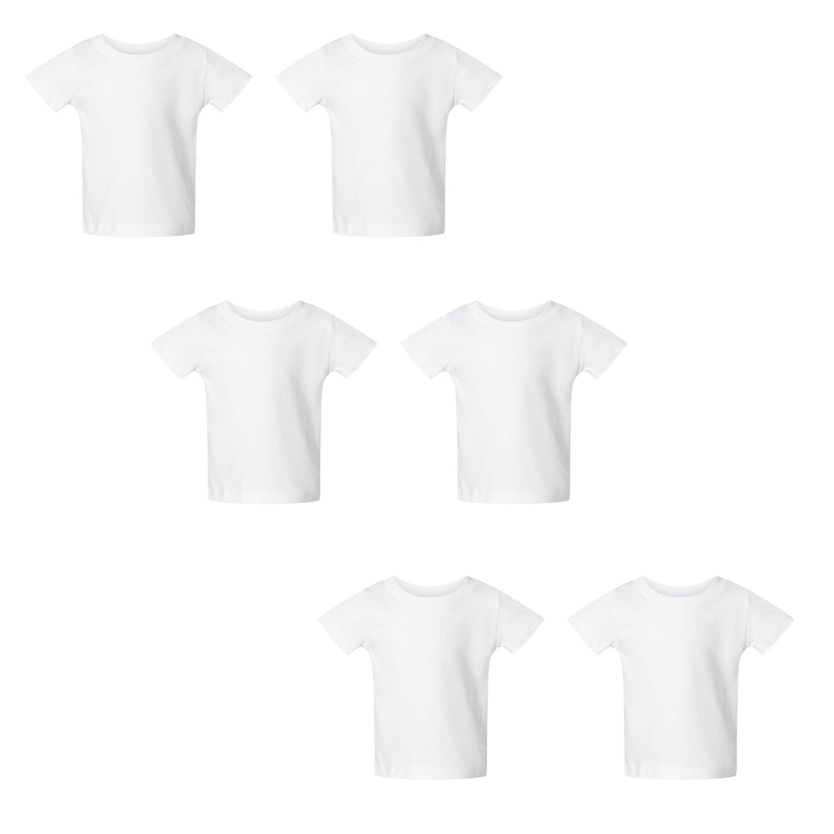 RADYAN® Toddler Fine Jersey Crew Neck Short Sleeve Tee - 3321