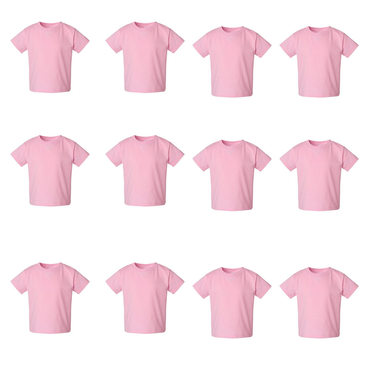 RADYAN® Toddler Cotton Jersey Crew Neck Short Sleeve Tee - 3301T