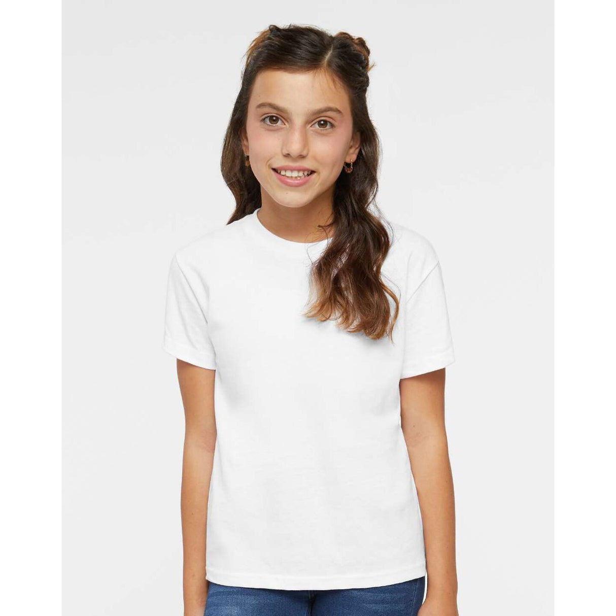 RADYAN® Youth 100% Cotton Jersey Crewneck Short Sleeve T-Shirt - 3301J