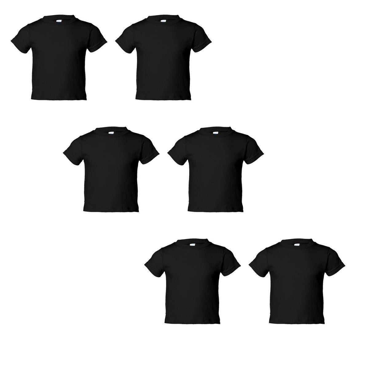 RADYAN® Toddler Cotton Jersey Crew Neck Short Sleeve Tee