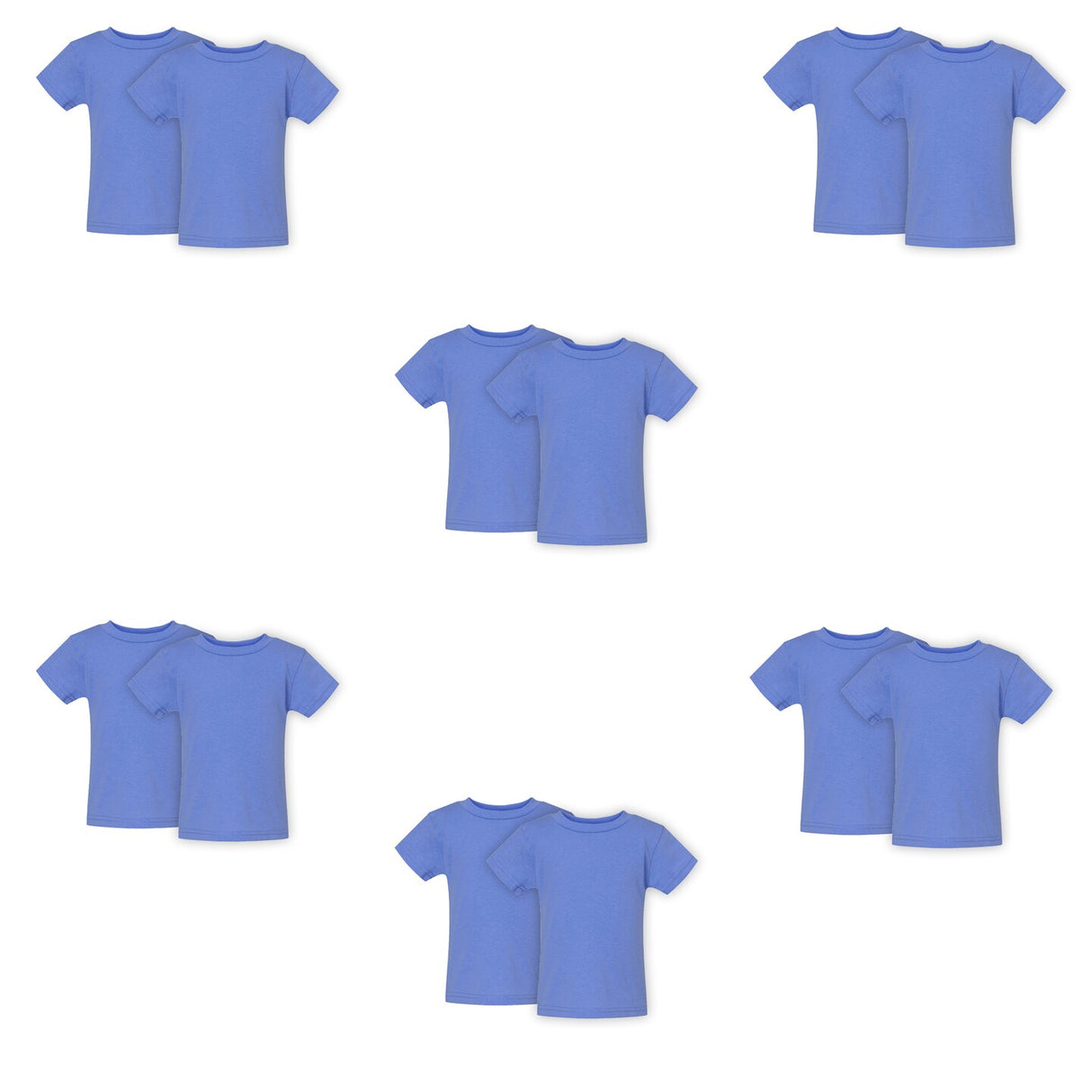 RADYAN® Toddler Fine Jersey Crew Neck Short Sleeve Tee - 3321