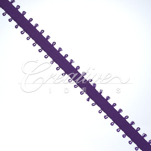 3/16" Double Face Picot Ribbon - 50 Yards (Purple)
