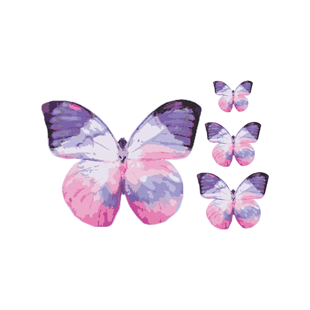 Crystal Candy Fluttery Purple Edible Butterflies - Pack of 22