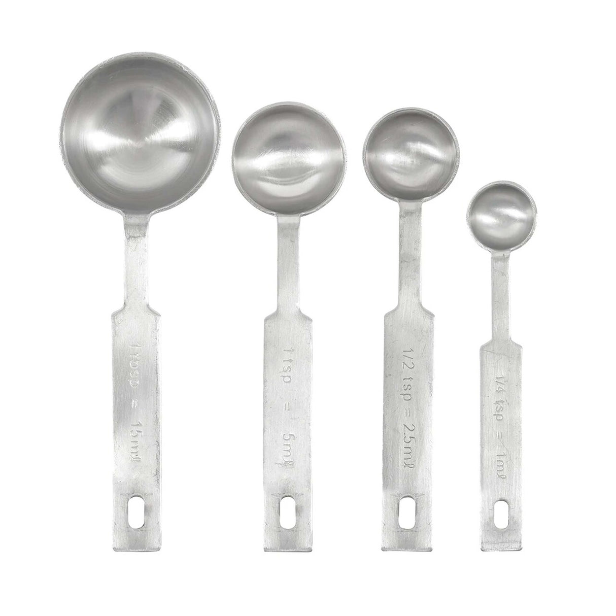 4 Piece Deluxe Measuring Spoon Set Stainless Steel with Keyring