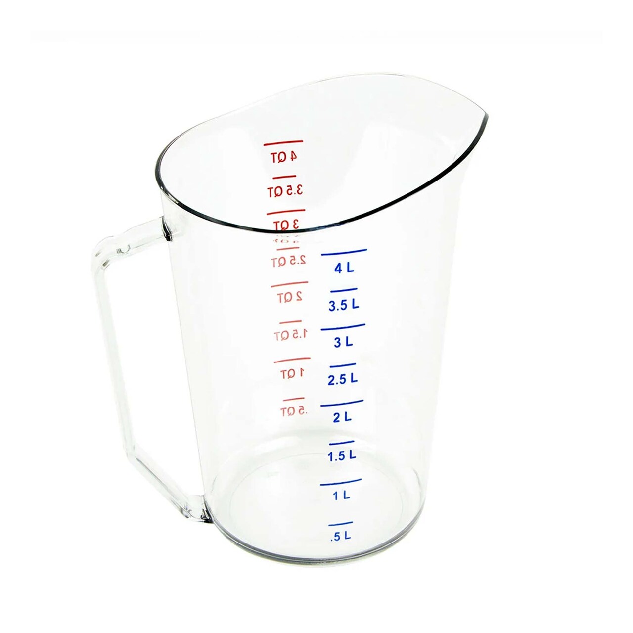 4 qt Measuring Cup Clear Polycarbonate Dual Scale
