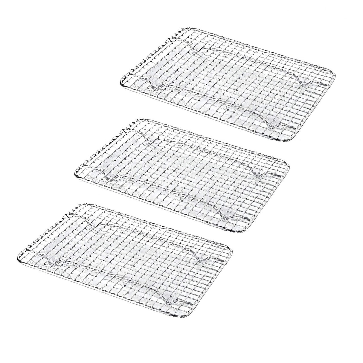 Chrome Plated Footed Wire Pan Grate 18 x 10 Full Size