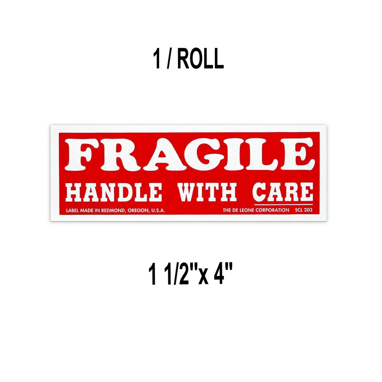 Multi-Functional 1 1/2''x 4" Glass Labels 500 Labels per Roll