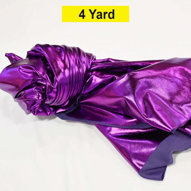 Metallic Foil Spandex Lame Stretch Fabric for Apparel and Costumes