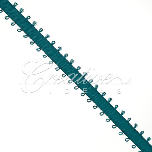 3/16" Double Face Picot Ribbon - 50 Yards (Teal)