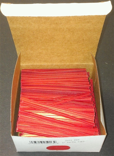 Red Paper Twist Ties - 2,000 Pack