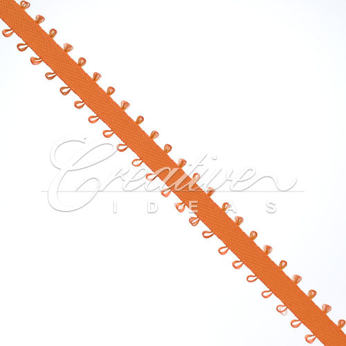 3/16" Double Face Picot Ribbon - 50 Yards (Orange)
