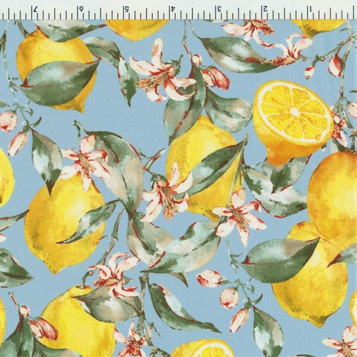 Printed Spandex Lemon Tree Medium Swimwear