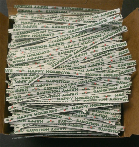 Holiday Paper Twist Ties - 2,000 Pack