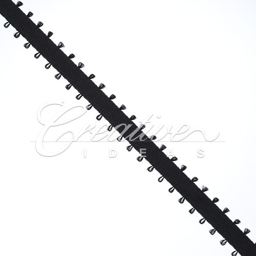 3/16" Double Face Picot Ribbon - 50 Yards (Black)