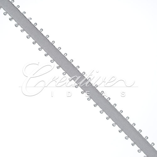 3/16" Double Face Picot Ribbon - 50 Yards (Silver)