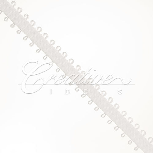 3/16" Double Face Picot Ribbon - 50 Yards (White)